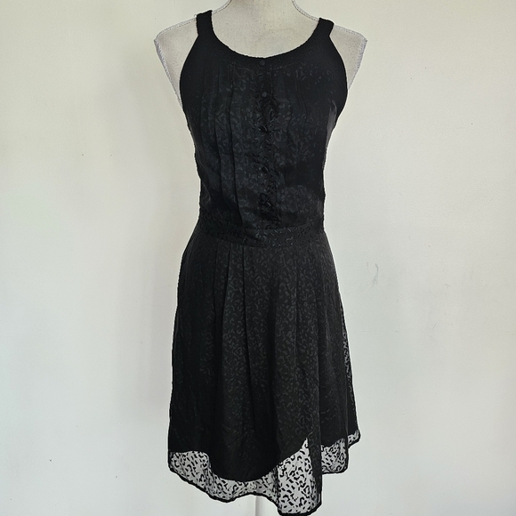Theory "Keresa" Black Abstract Burnout Dress - Picture 4 of 12